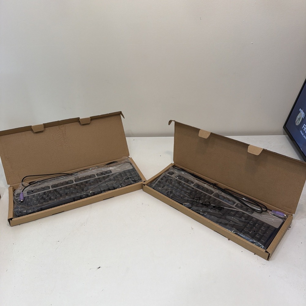 Lot of 2 (Two) Hewlett Packard HP SK-2880  Black/Silver PS/2